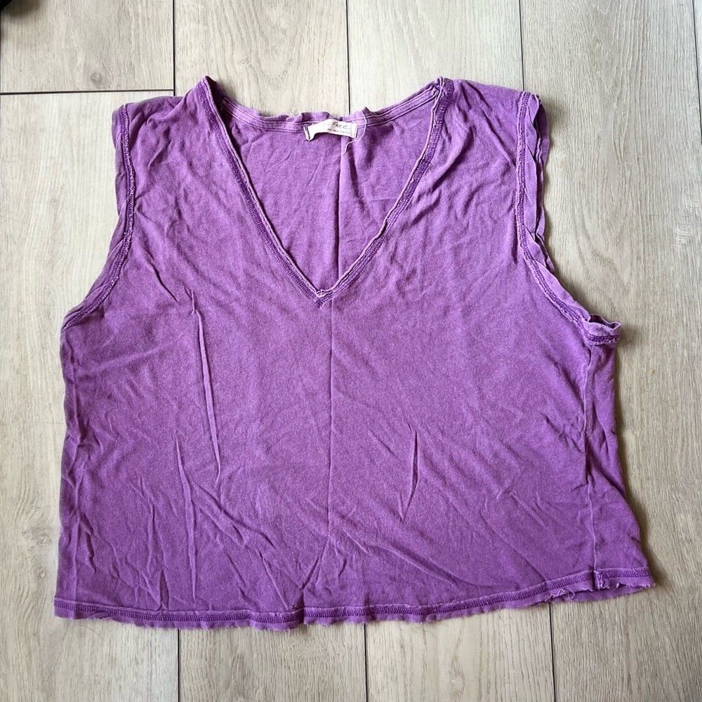 Free People L Size Purple Shirt Tank Top